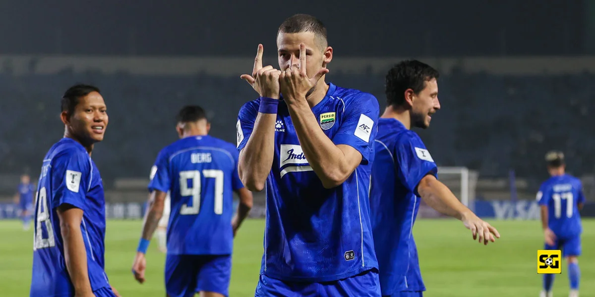 Balsa Sekulic Merayakan Gol Pertamanya di Laga Persib vs. Melbourne Victory