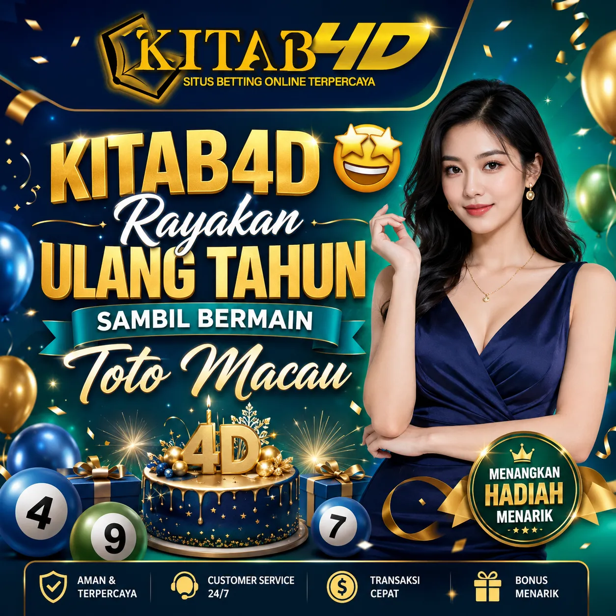 KITAB4D 🤩 Rayakan Ulang Tahun Sambil Bermain Toto Macau