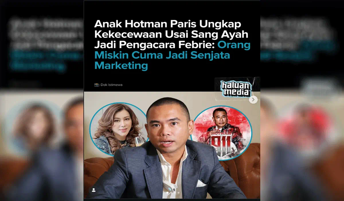 Geger! Anak Hotman Paris Bongkar Kekecewaan ke Sang Ayah Usai Bela Febrie, Sindiran Soal Orang Miskin Jadi Sorotan