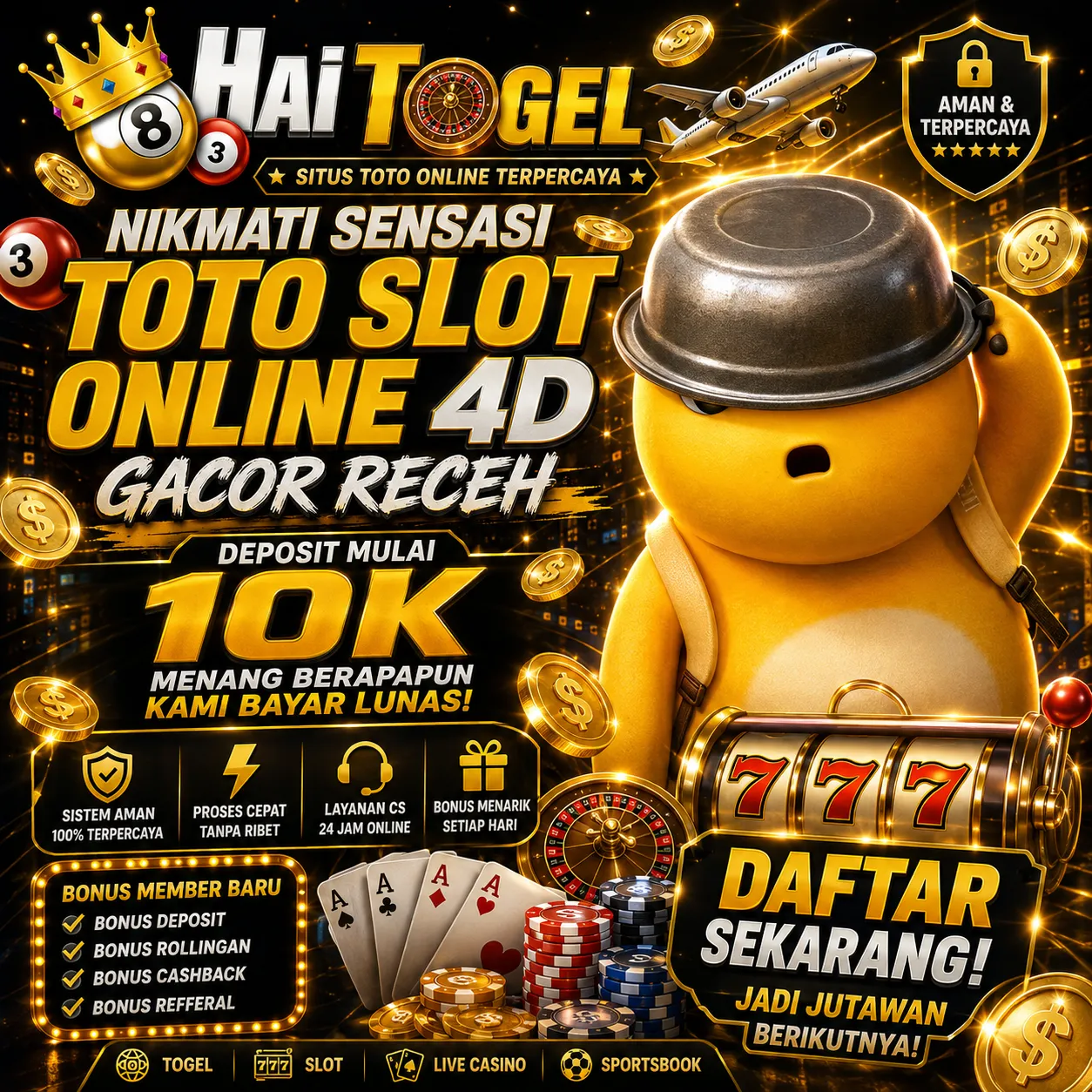Haitogel | Nikmati Sensasi Toto Slot Online 4D Gacor Receh Deposit 10K