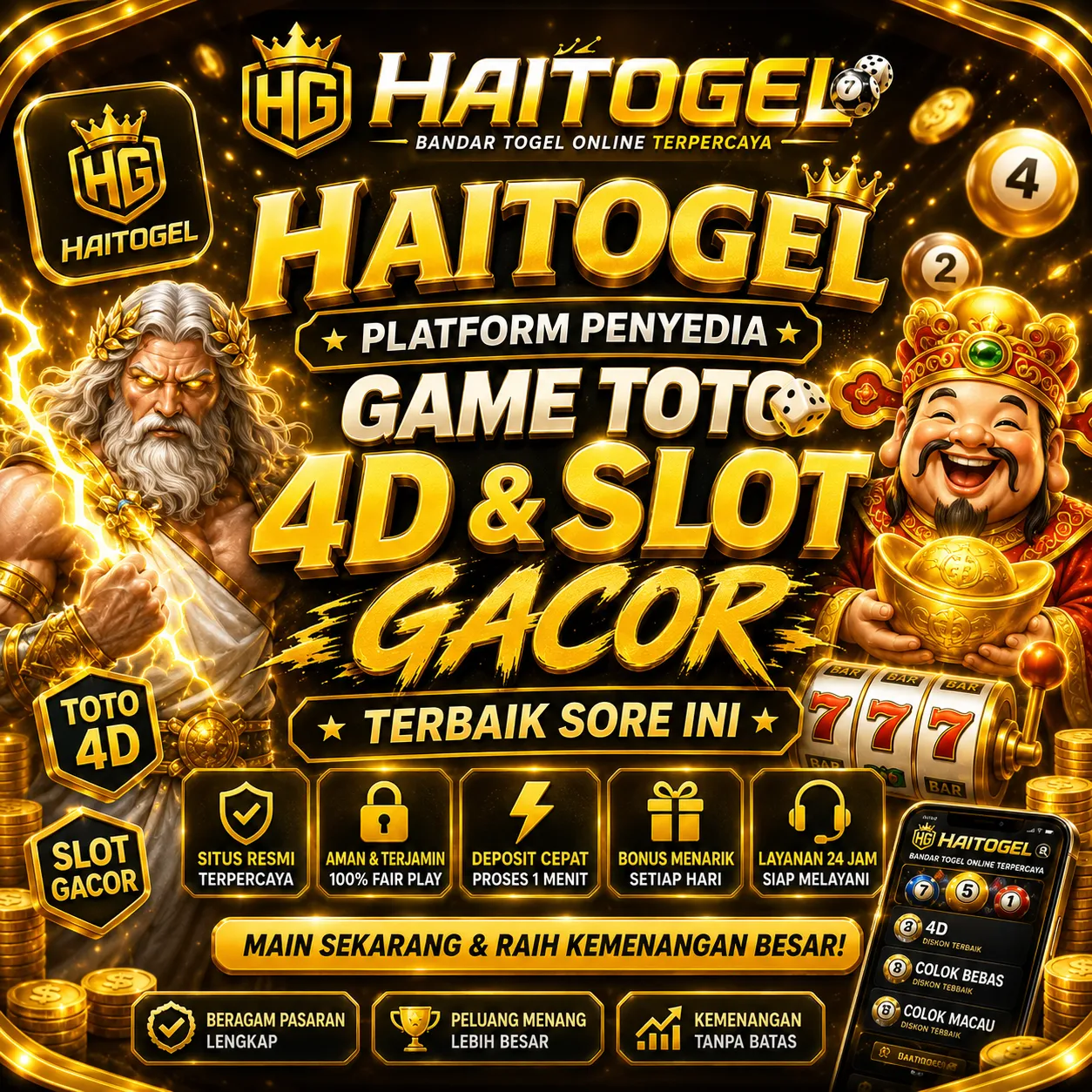 HAITOGEL - Platform Penyedia Game Toto 4d & Slot Gacor Terbaik Sore Ini