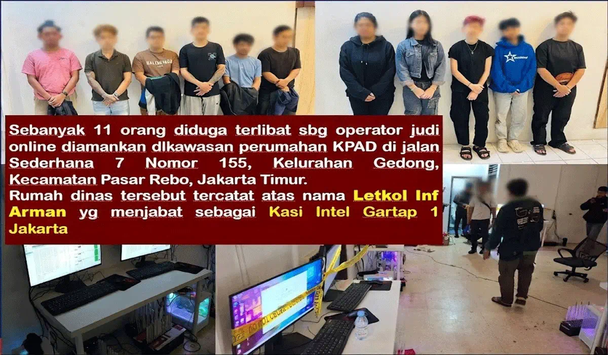 Terbongkar! Sarang Judol di Komplek Tentara Cijantung, Operator Diamankan Pagi-Pagi